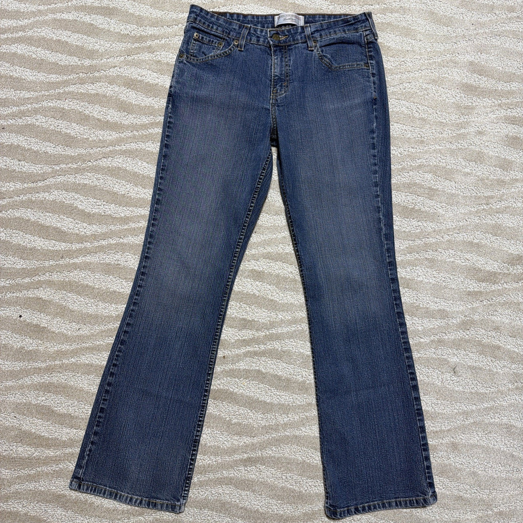 Levi's Signature Y2K Jeans Womens 10 Low Rise Bootcut Stretch Blue Stretch Denim