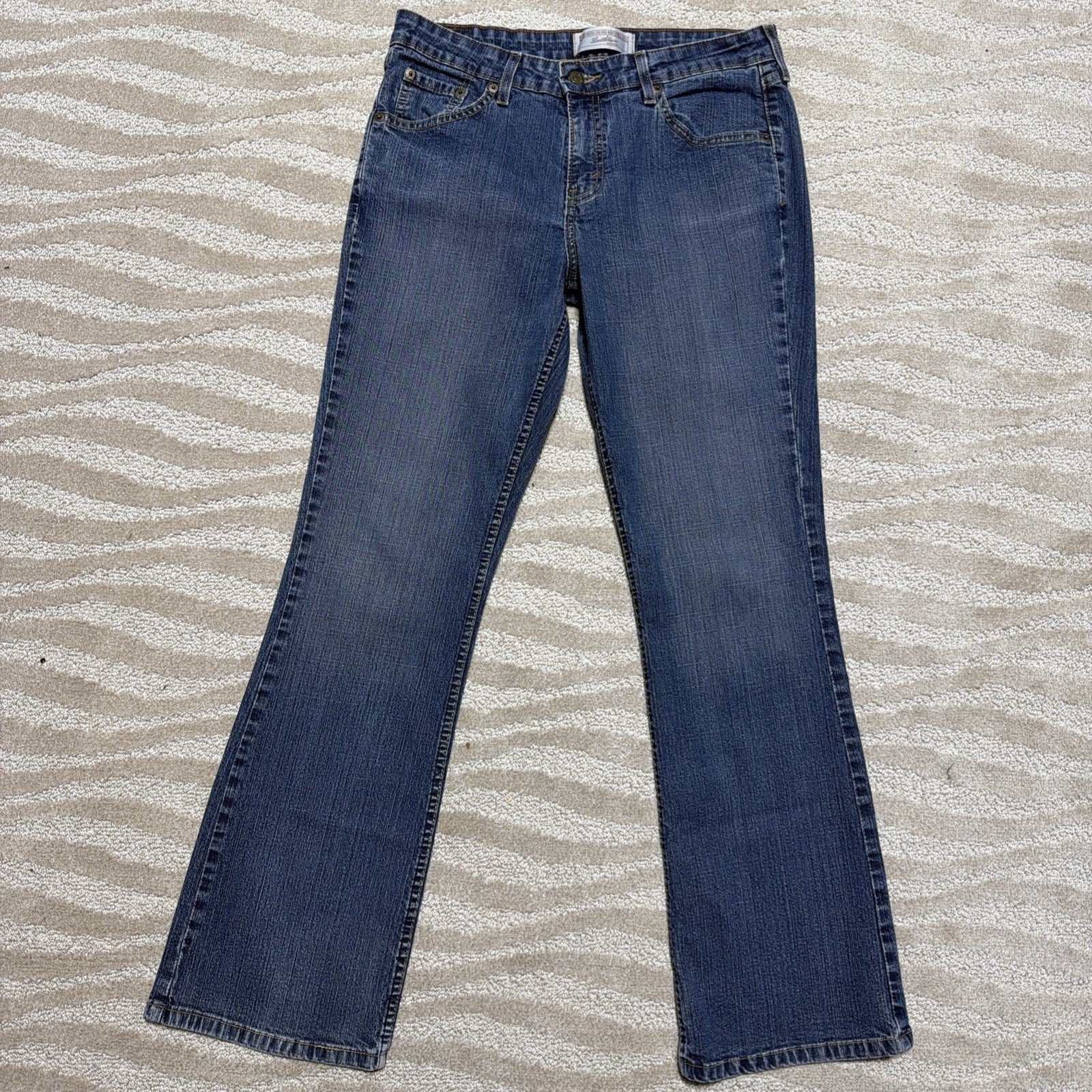 Levi's Signature Y2K Jeans Womens 10 Low Rise Bootcut Stretch Blue Stretch Denim