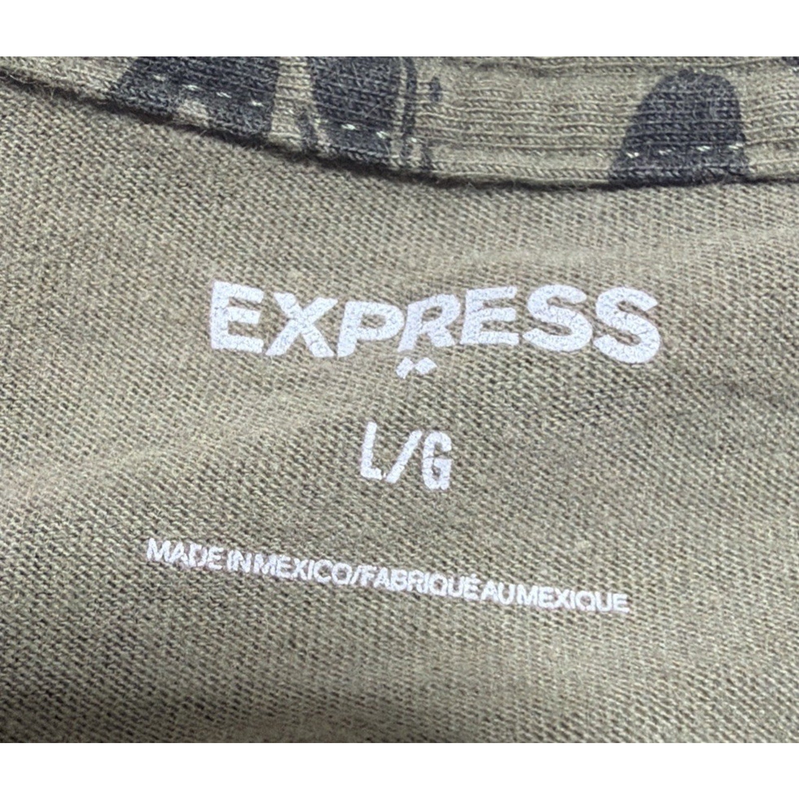Express NYC Camo T Shirt Cotton Size Large