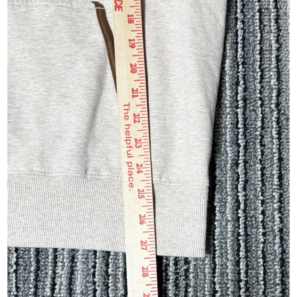 Ariat Womens REAL Elevated Oatmeal Button Henley Pullover Hoodie Sweatshirt L