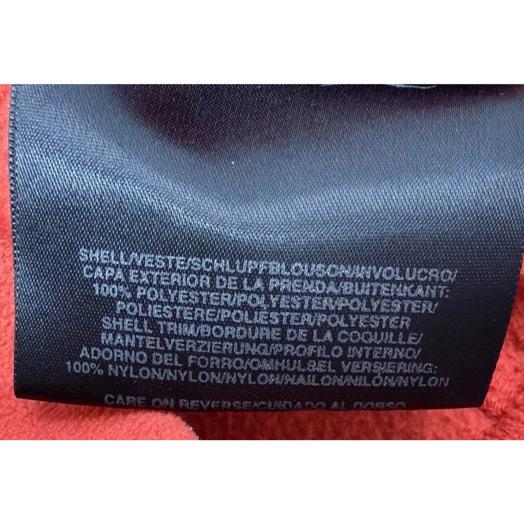 SPYDER BIG KIDS Boy’s Orange Fleece/Nylon Full Zip Jacket Size XL