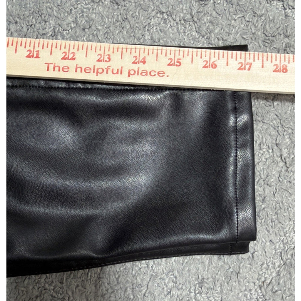Abercrombie & Fitch Vegan Leather Skinny Pants Black High Rise Women’s 8/29 NWT