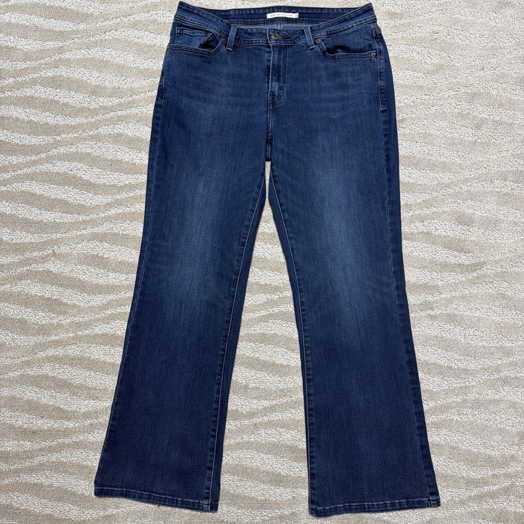 Levis 529 Women's Curvy Mid Rise Bootcut Jeans Size 32 Dark Wash Stretch 32x30