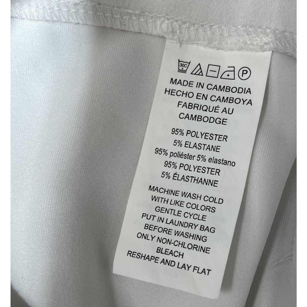 $98 Michael Michael Kors High Rise Pleated Stretch WHITE Shorts size 10