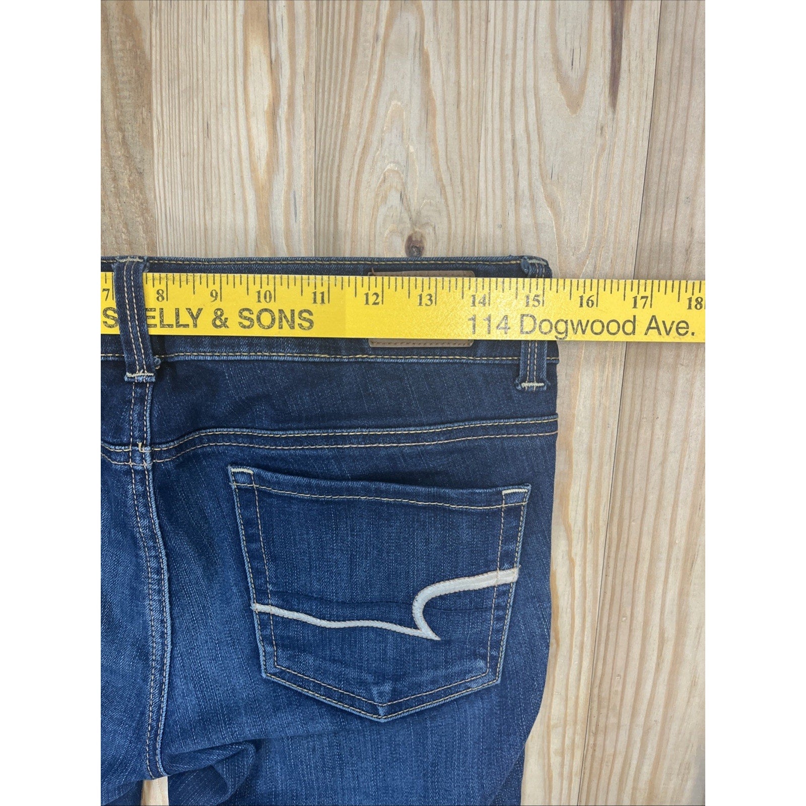 American Eagle Outfitters Artist Crop Stretch Jeans Womens 4 Dark Blue Denim