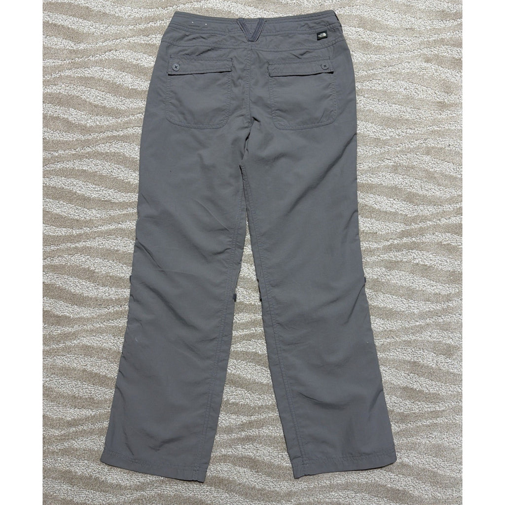 The North Face Pants Womens 28x30 Gray Nylon Roll Up Hiking Stow Pocket Ripstop