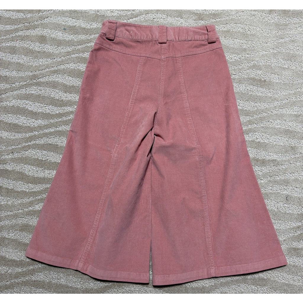 Coast 2 Coast Women Corduroy High Rise Wide Leg Flare Cropped Pants Pink Size 6