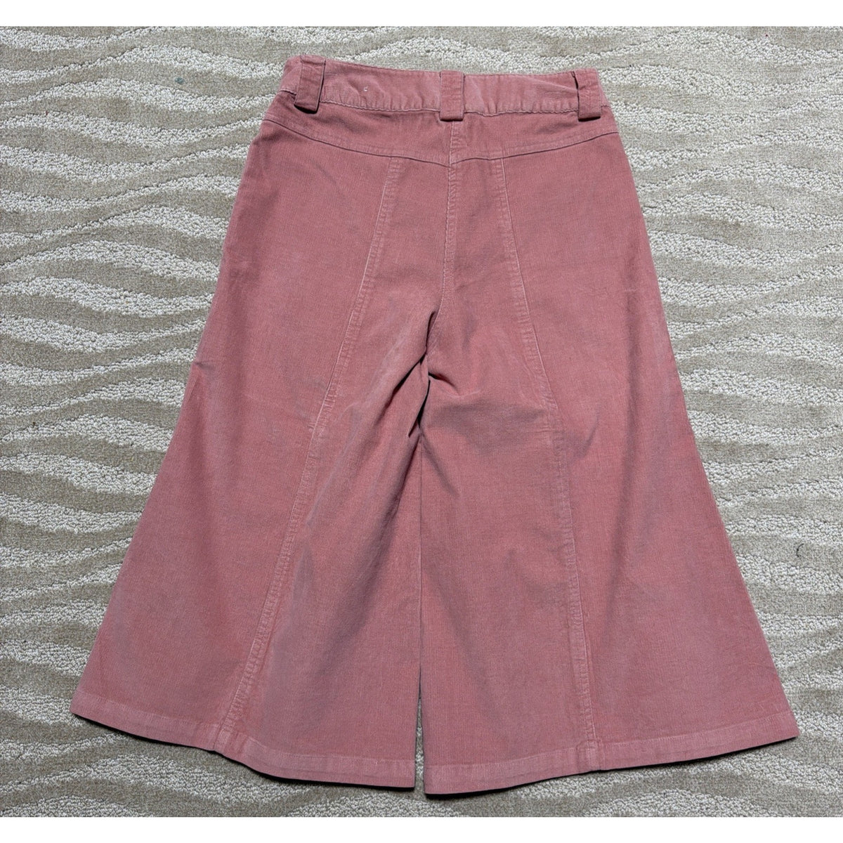 Coast 2 Coast Women Corduroy High Rise Wide Leg Flare Cropped Pants Pink Size 6