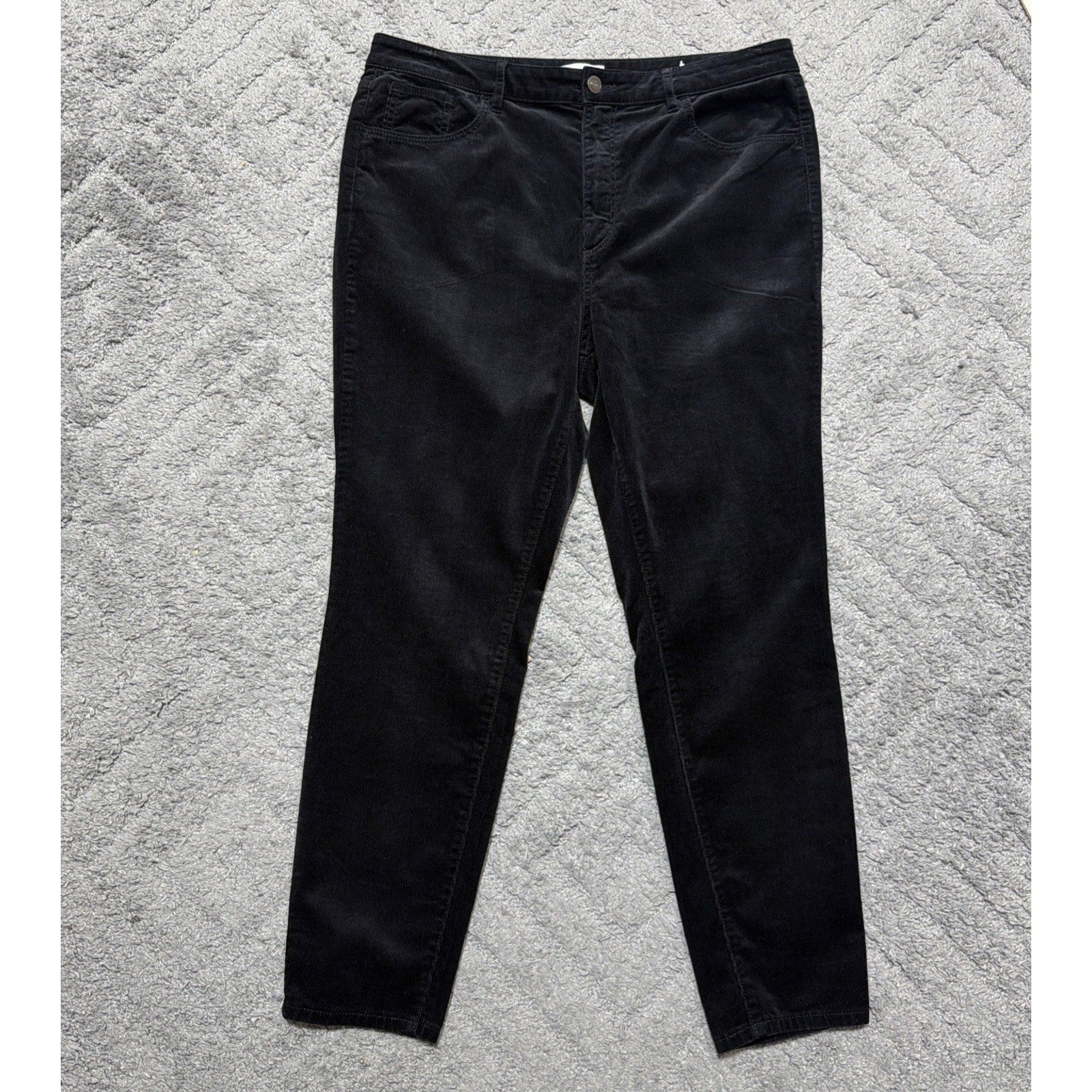 Ann Taylor LOFT Curvy High Waist Skinny Corduroy Pants Size 16/33 Mint 36x28.5