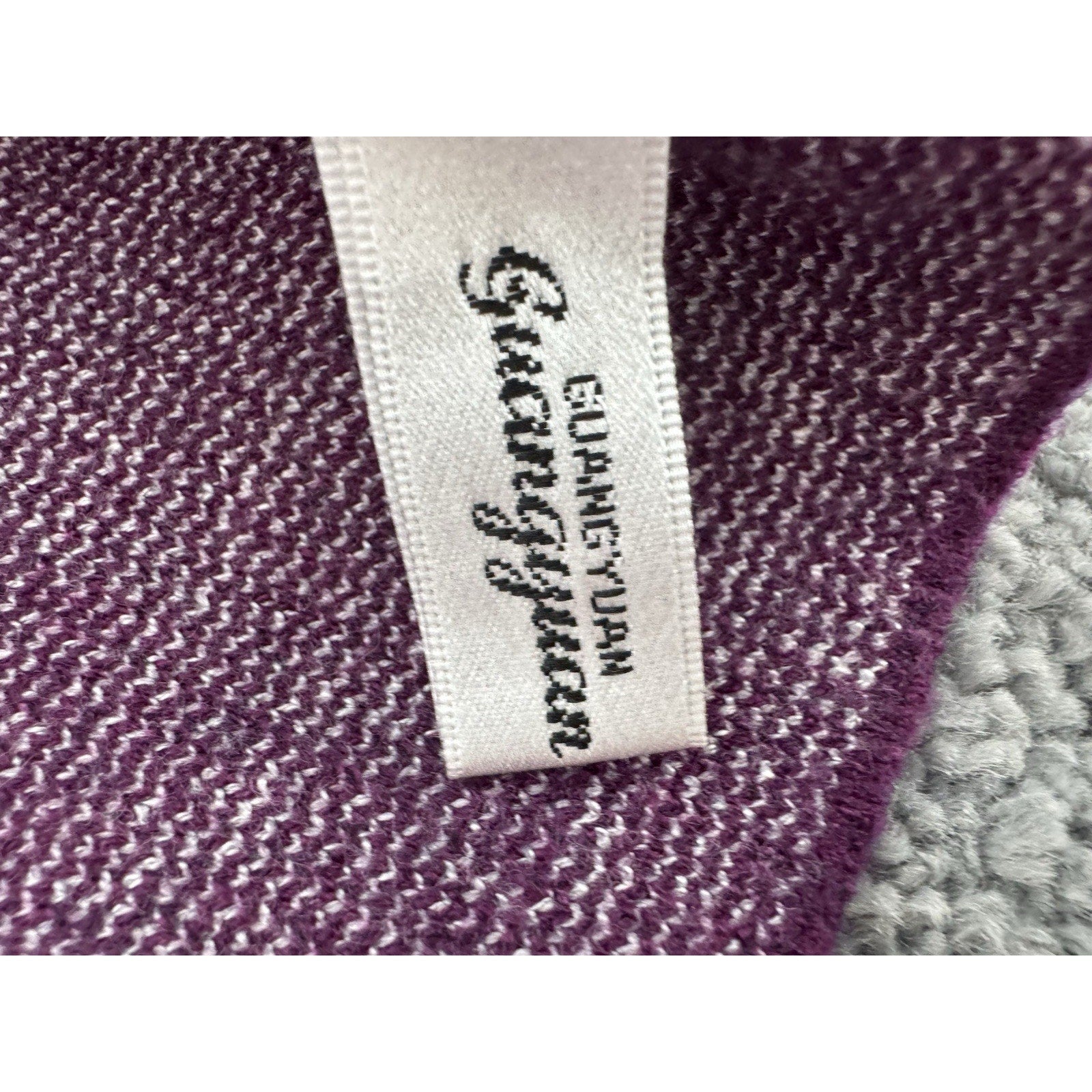 Snowflake Bodycon Dress Purple White Size M Mid Calf 3/4 Sleeve Blended SoftWool