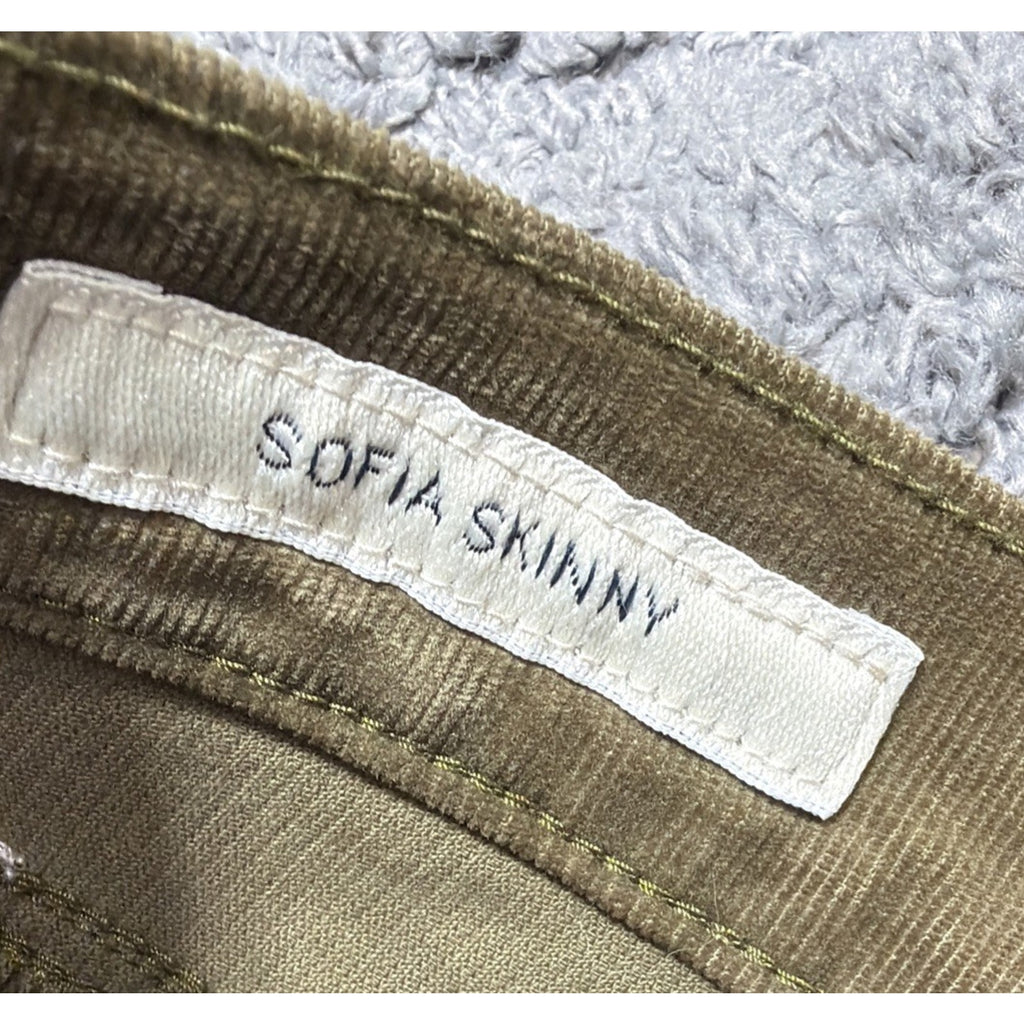 New Lucky Brand Pants Womens 8/29 Green Khaki Sofia Skinny Corduroy Work Casual