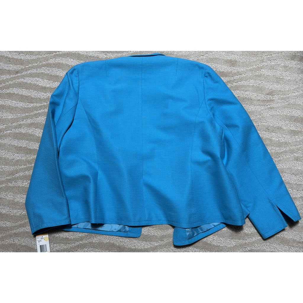 Evan-Picone Woman's Suit Jacket Bright Blue Plus Size 24W NWT