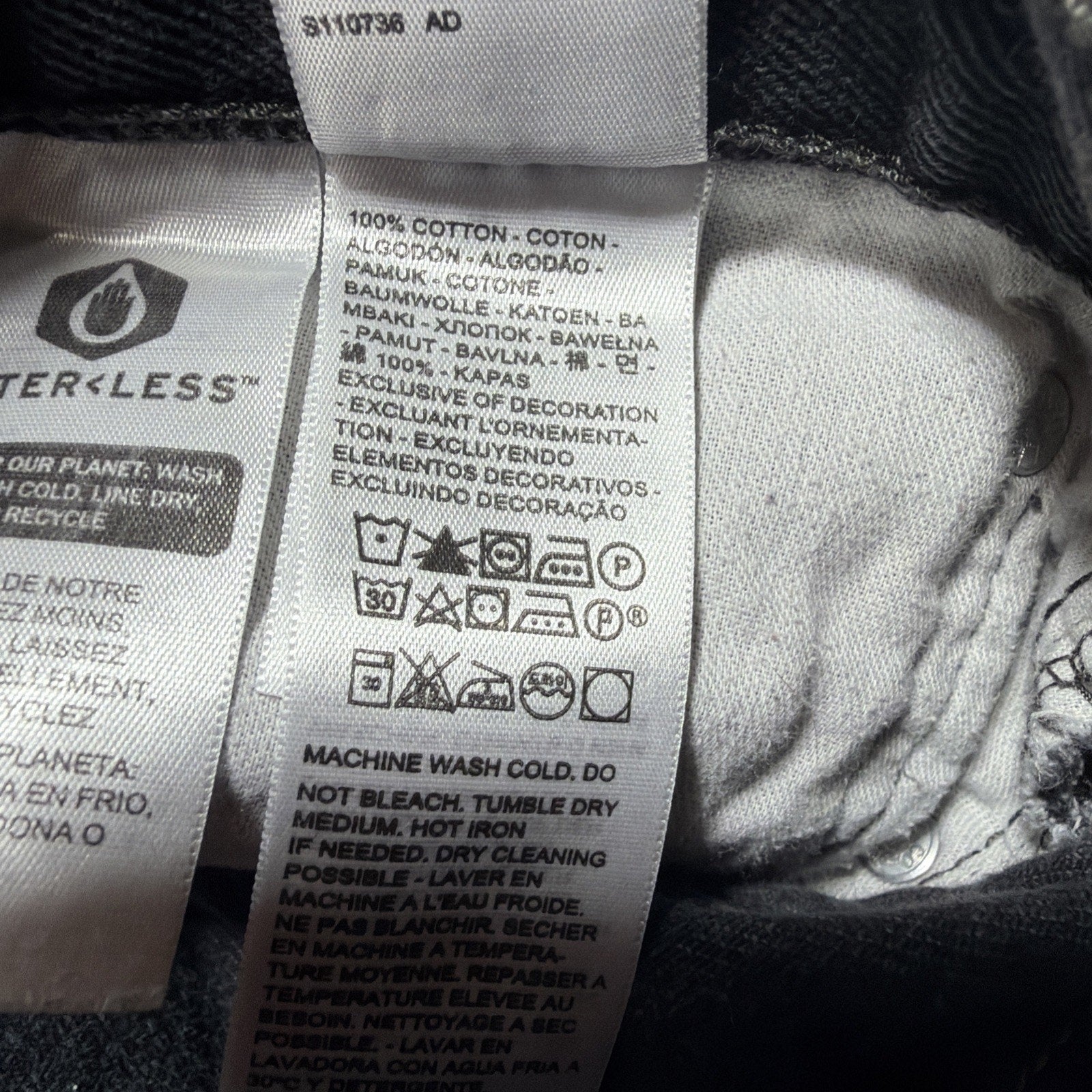 Levi's 550 Jeans Men 32x32 Black Relaxed Fit Denim Cotton Actual 31x30