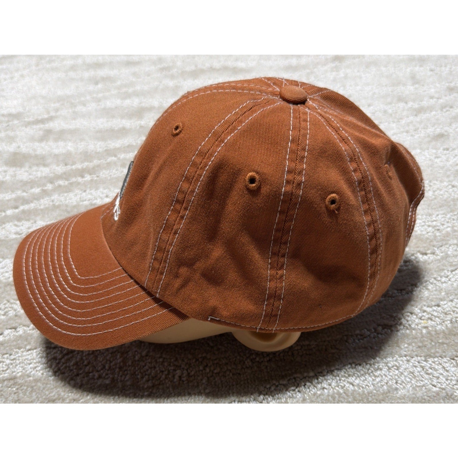 Adidas Hat Cap Strap Back Mens One Size Orange Embroidered Baseball Dad Sports