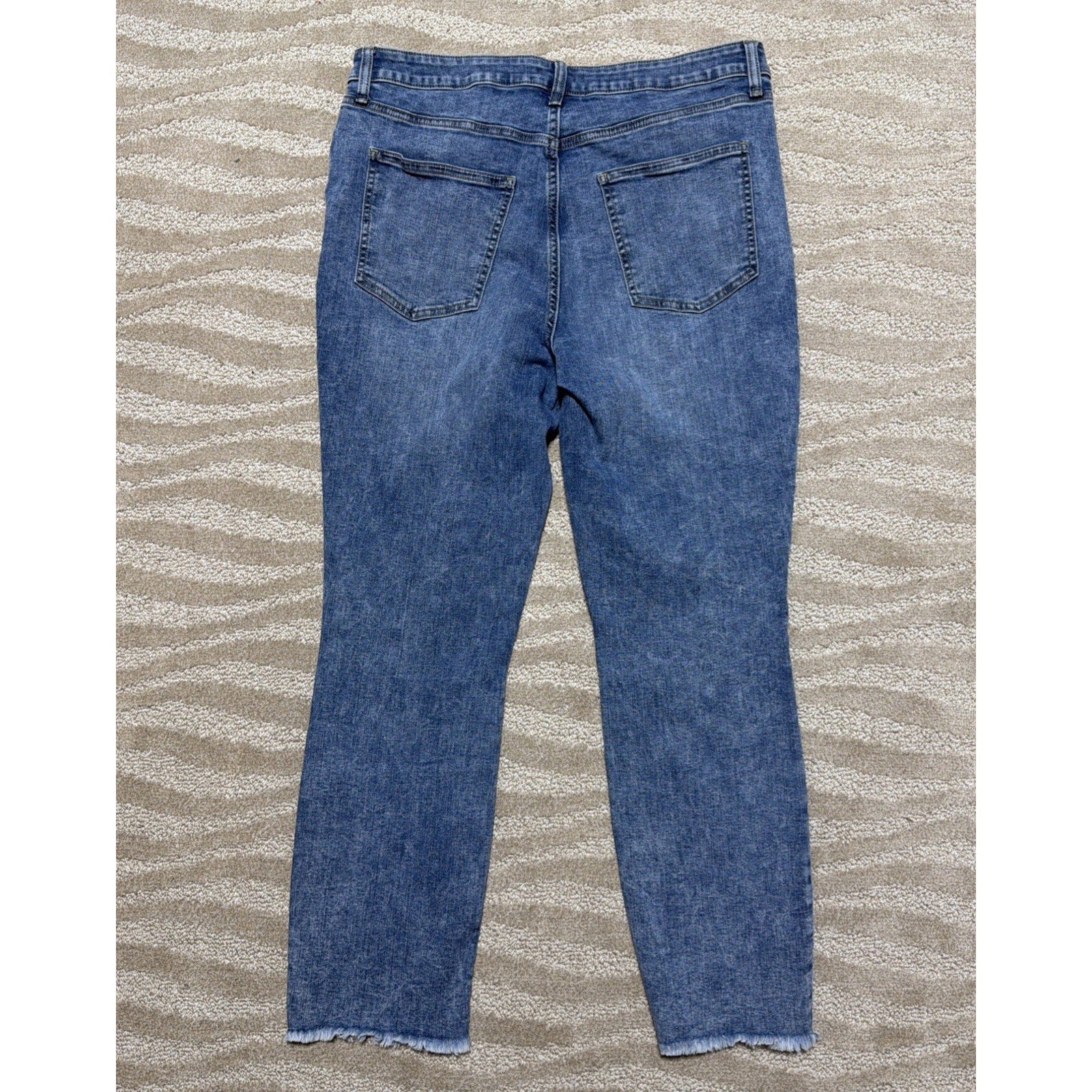 Lauren Conrad High Rise Jeans Skinny Ankle Size Button Fly Raw Hem