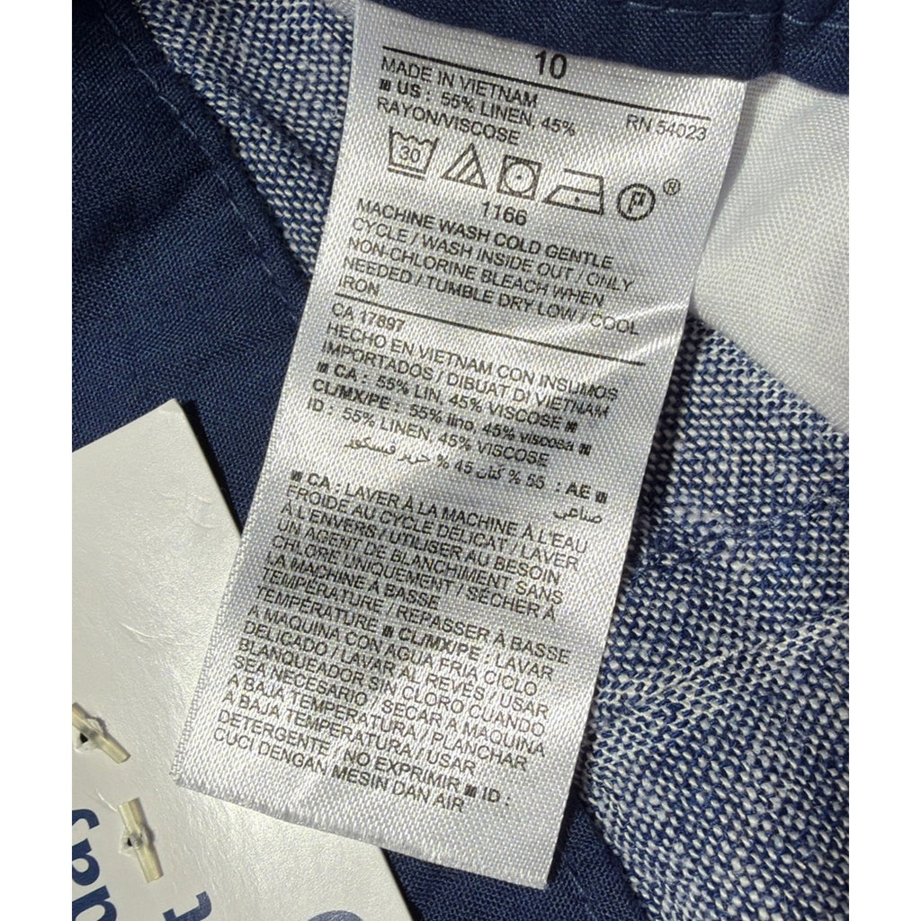 New Old Navy Women's Size 10 Navy Floral Linen Blend Everyday Shorts