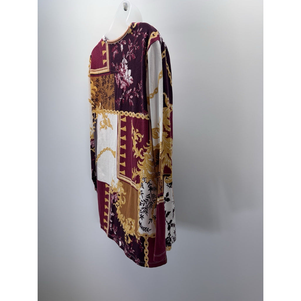 DENIM & COMPANY LADIES LONG SLEEVE TUNIC SHIRT Sz M