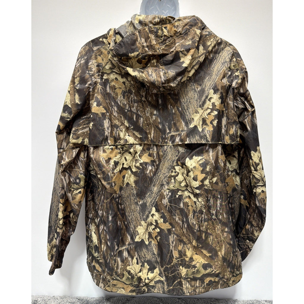 VTG Columbia Men’s Hooded Break-Up PVC Rain Coat Mossy Oak Camo • Medium