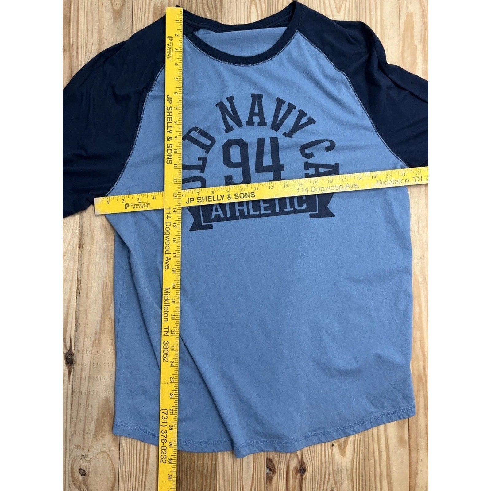 Old navy long sleeve baseball shirt old navy athletic dept. cotton blend XL