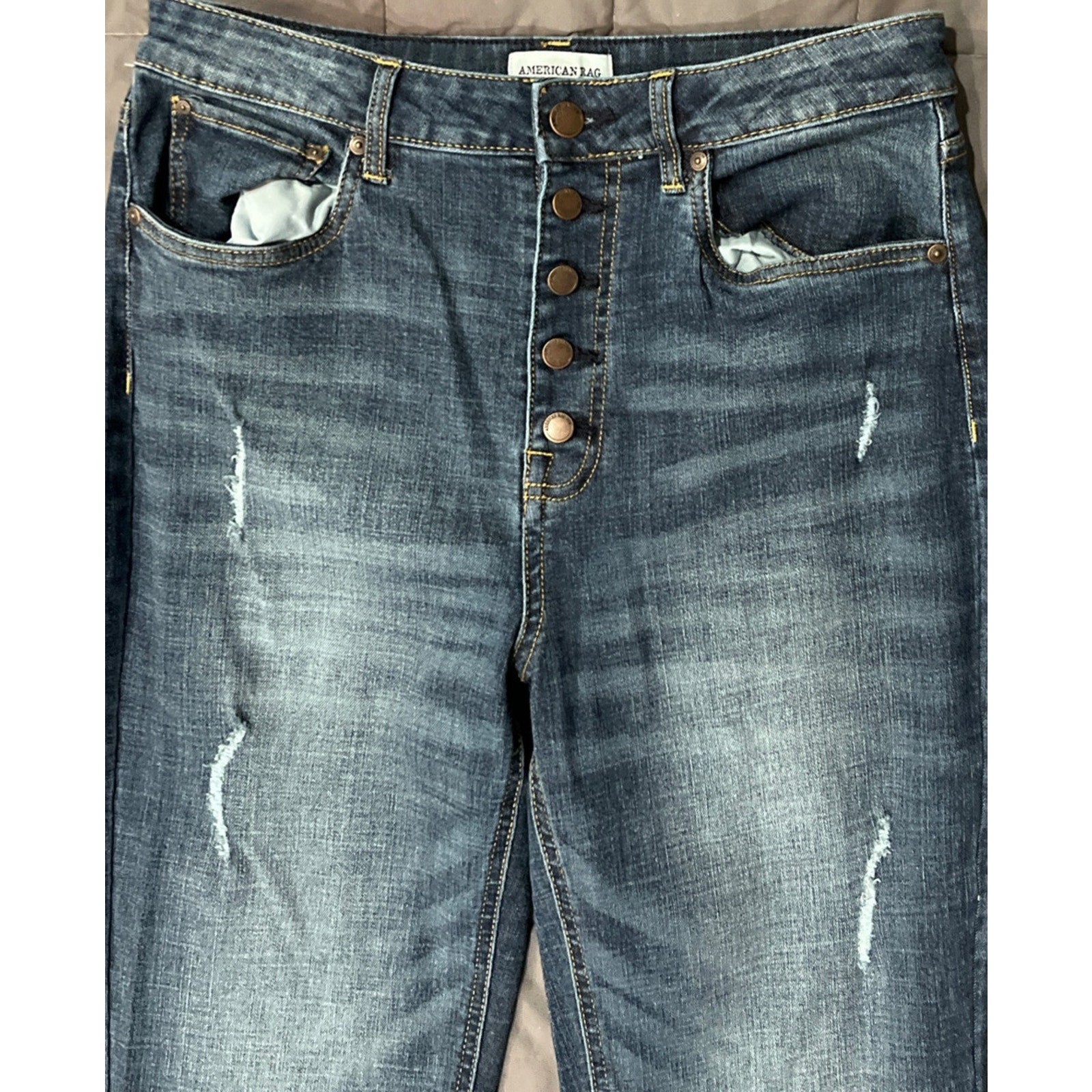 American Rag Off The Rack Bootcut Jeans Women's 29/11 Button Fly High Rise