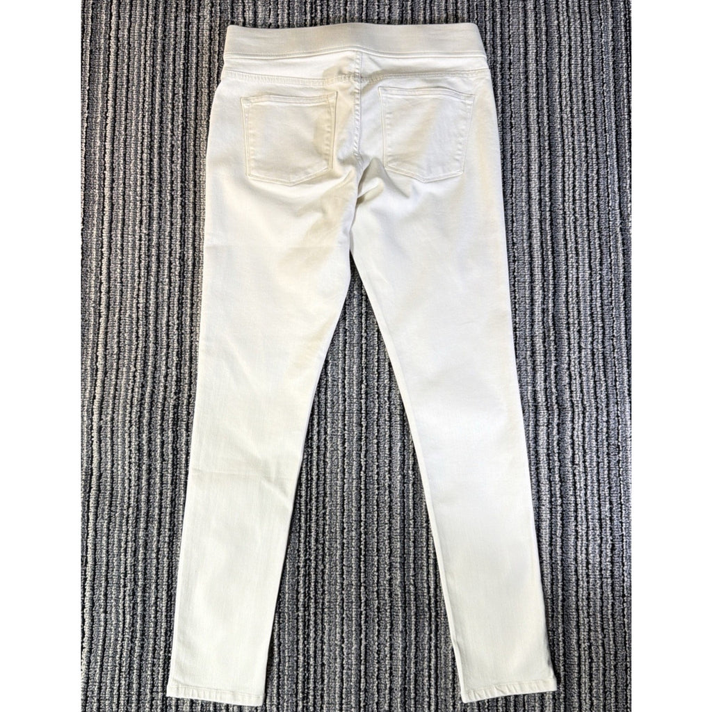 LRL RALPH LAUREN Ivory Cream Wide Band Modern Leggings Stretch Jeans Pants 8