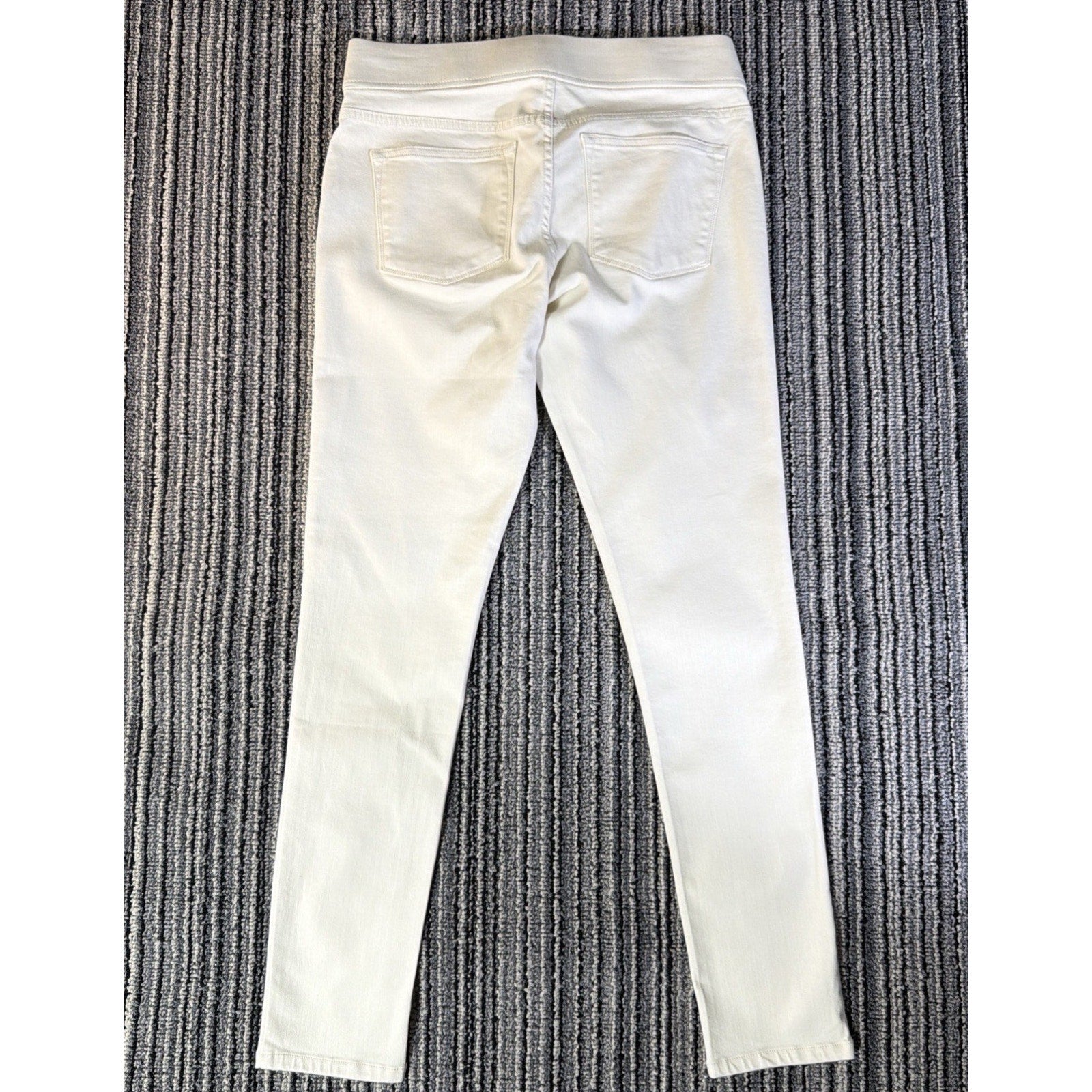 LRL RALPH LAUREN Ivory Cream Wide Band Modern Leggings Stretch Jeans Pants 8