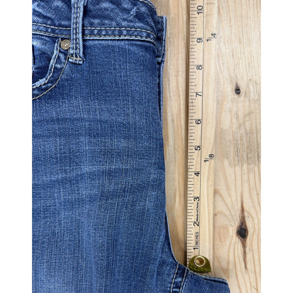 Seven 7 Blue Slim Boot Cut Thick Stitch Jeans Stretch Denim Women's 14 36x32