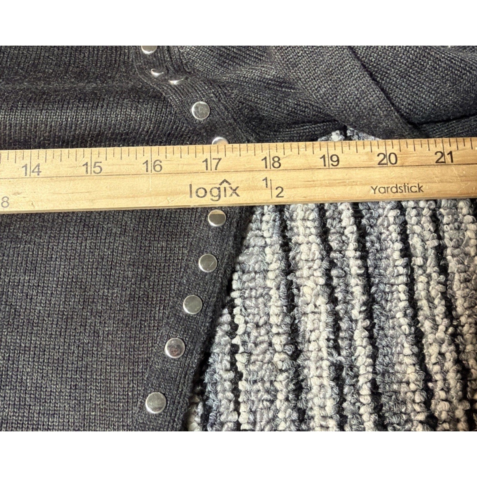 Marc New York-Andrew Marc Stud Trim Sweater Dress Size Small