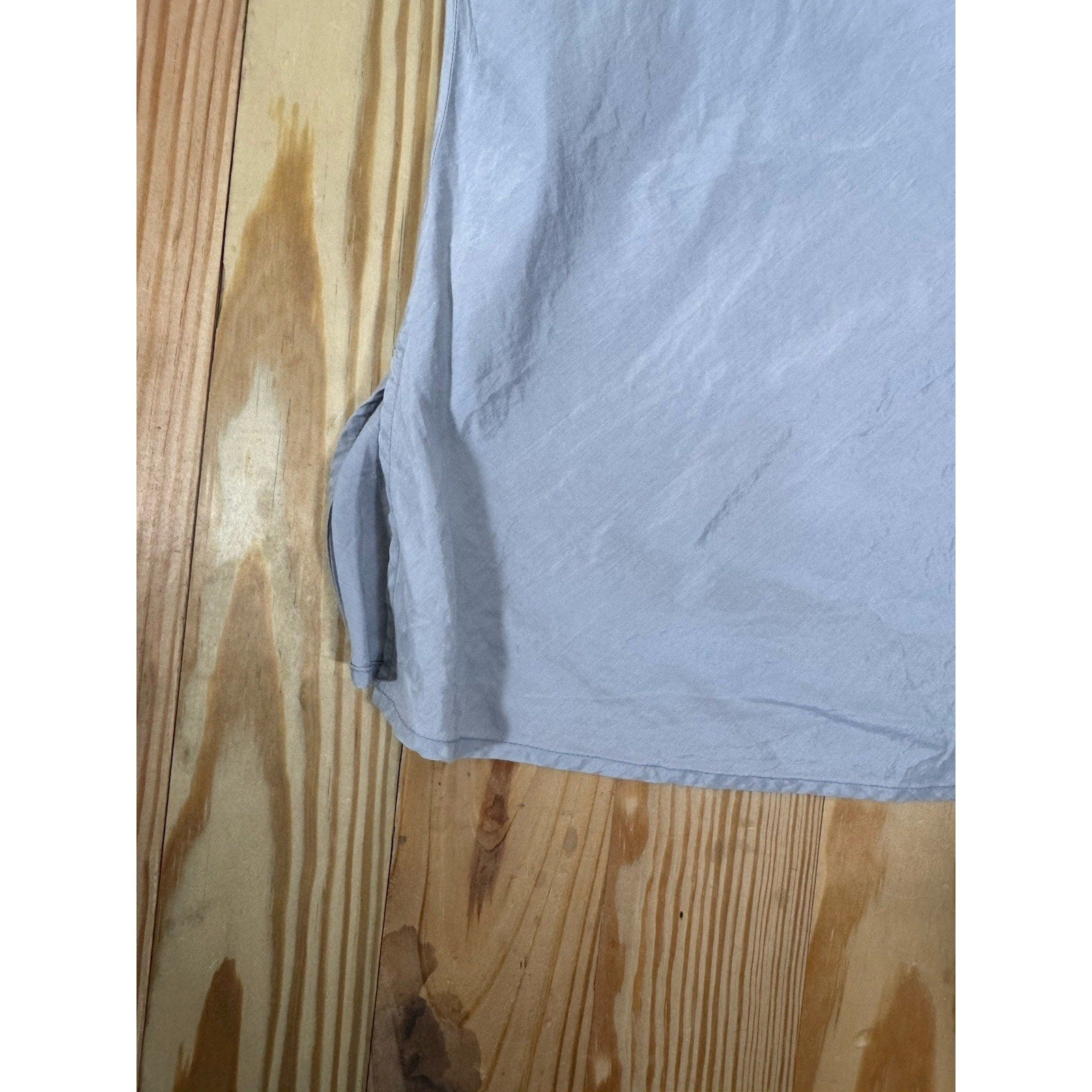 New York & Company Silk Cotton Sleeveless Sequin Top Gray Woman Size 6 Zip Side