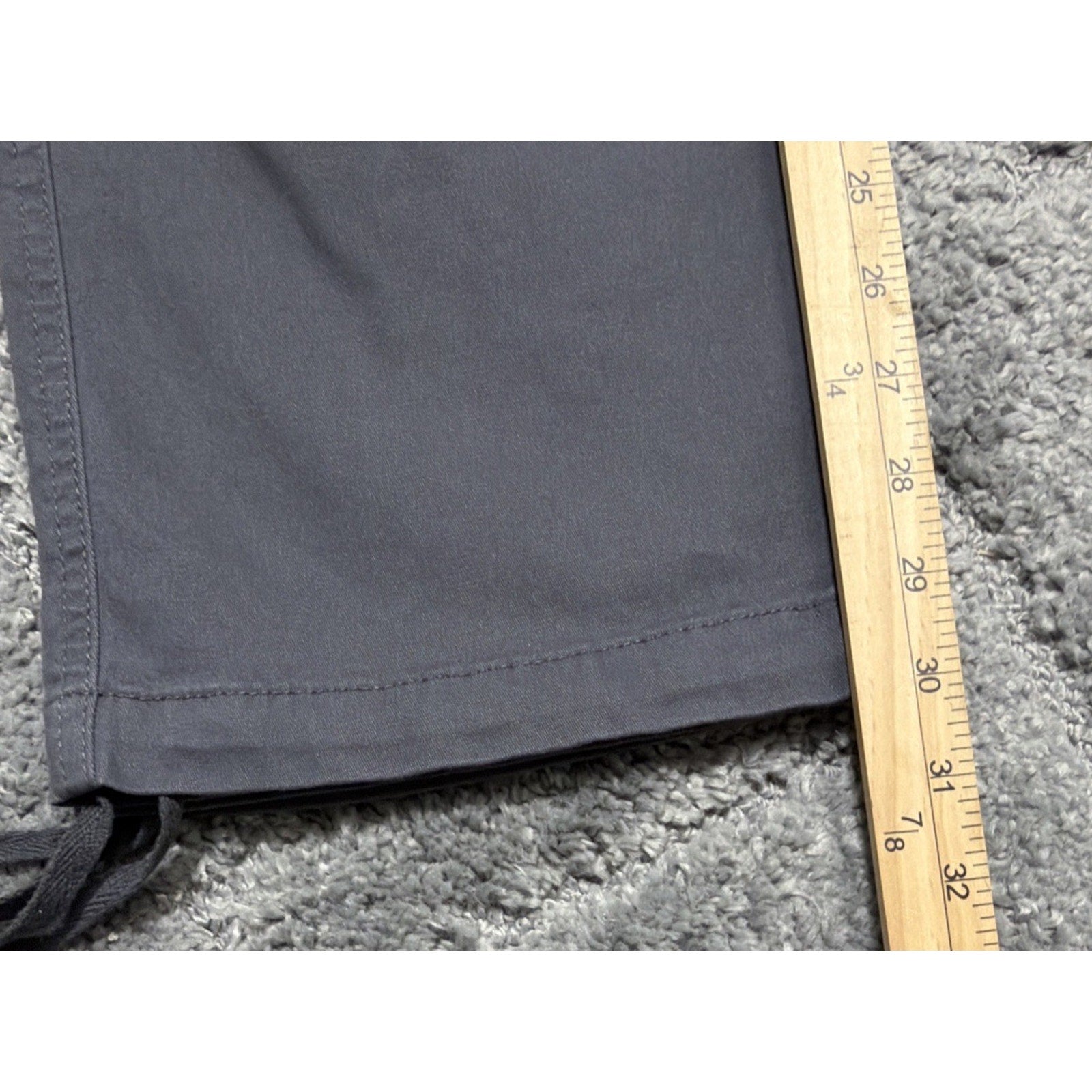 New No Boundaries Womens Pull On Canvas Gray Cargo Pants Straight Size XS