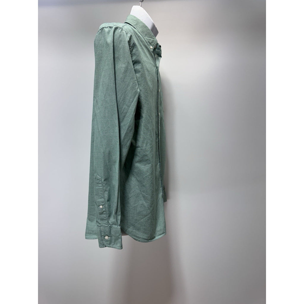 J CREW Mint Green Classic Fit 100% Cotton Button Down Shirt Men’s Size Medium