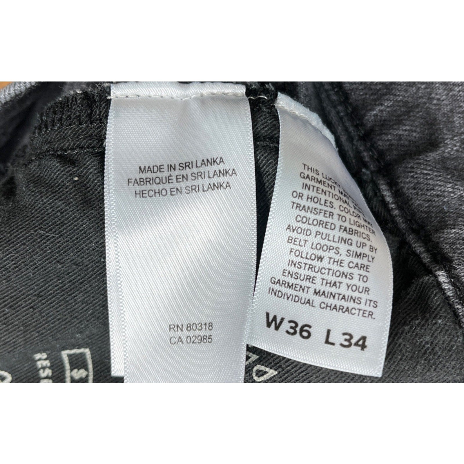 Lucky Brand 223 Straight Men’s 34x36 Black Jeans