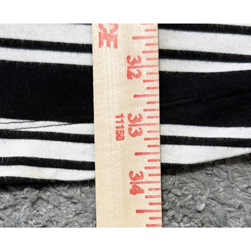 LOFT Outlet Lounge Dress S Black White Striped Swing Tunic Soft Stretch Casual