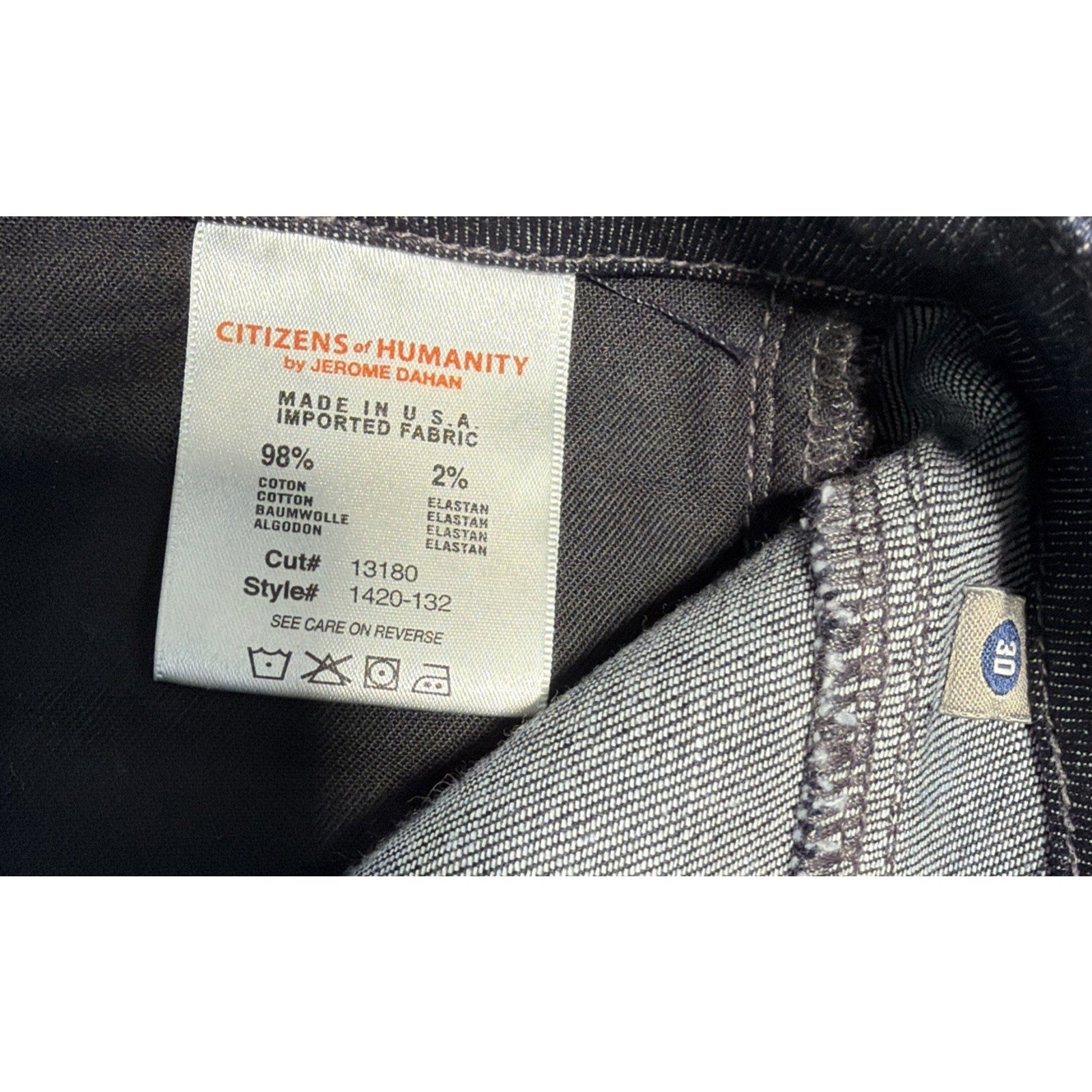 Citizens of Humanity Blue Denim High Rise Wide-Leg Flare Jeans Women's Sz 30x33