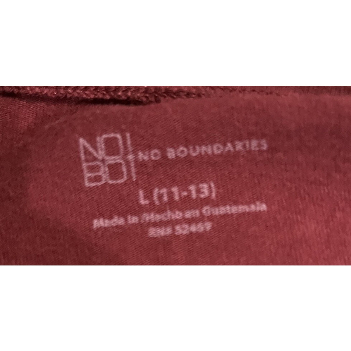 No Boundaries Junior’s Long Sleeve Red Shirt Top Cotton Blend- XL