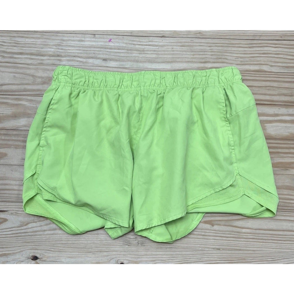 ATHLETIC WORKS Lime Green Lined Active Shorts Elastic Waist Sz XL Polyester