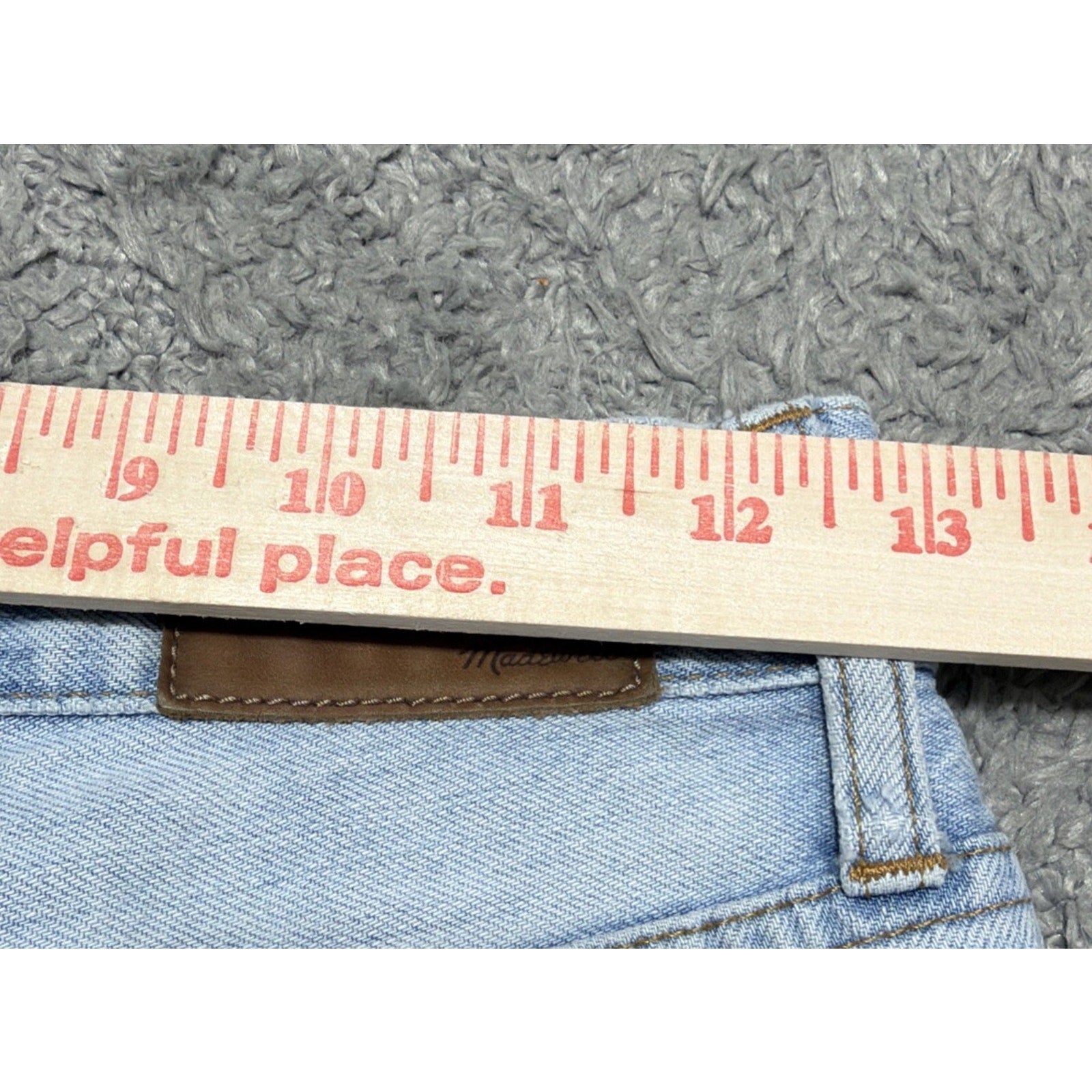 Madewell Womens Perfect Summer Tapered Jeans Blue Light Wash 100% Cotton 25x28
