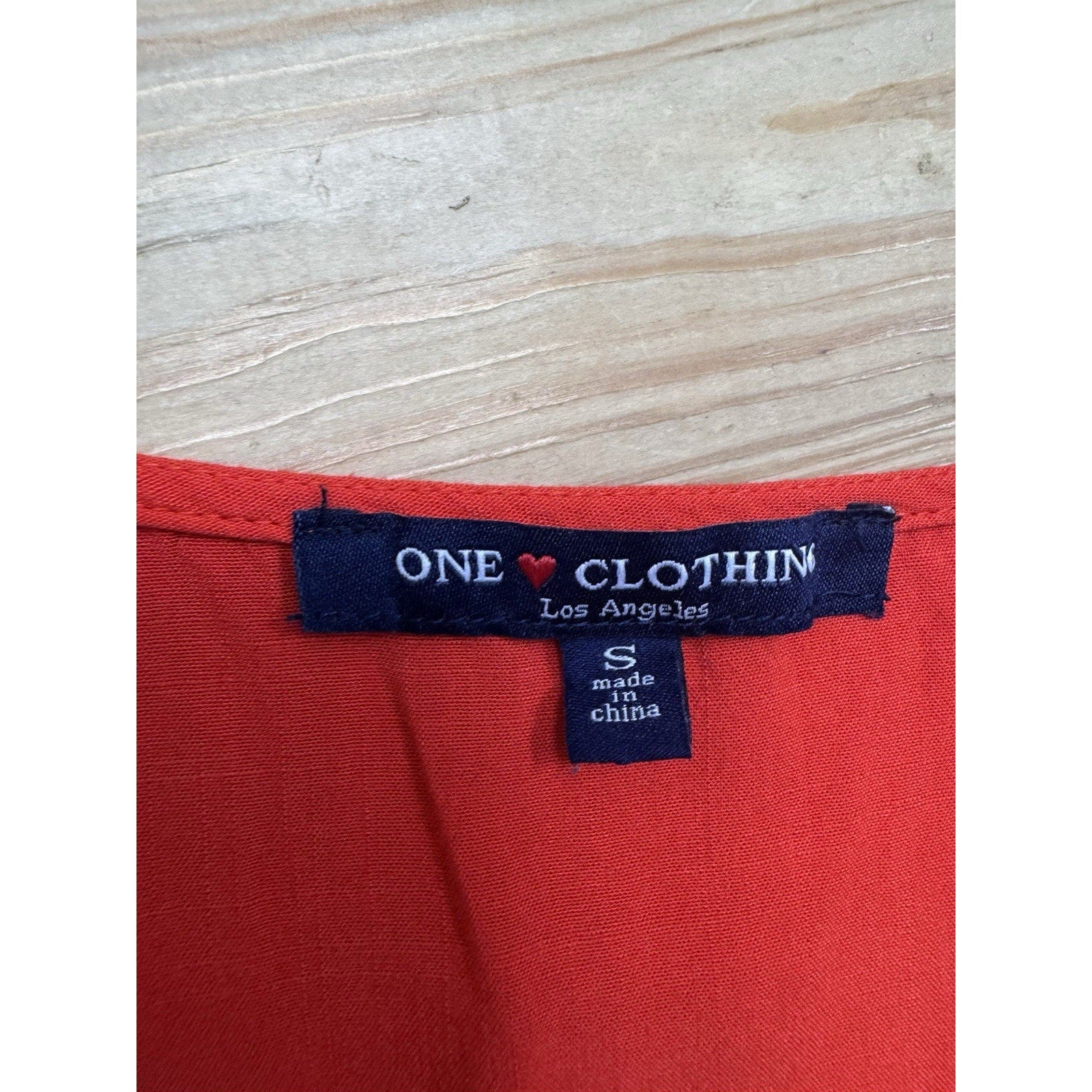 One Clothing Romper Dark Orange Red One Piece Shorts Shoulder Tie Women’s Small