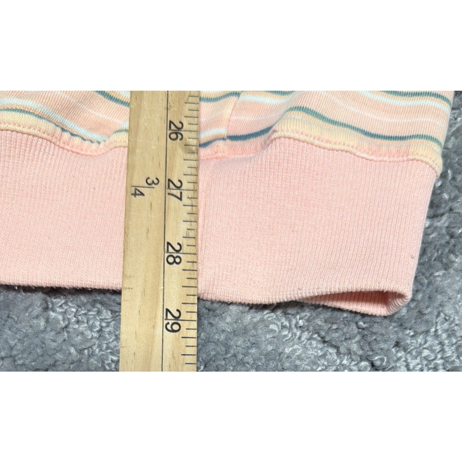 SIZE S EASEL PEACH DOWNTOWN GIRL STRIPED OVERSIZED BOXY TOP MINIMALIST