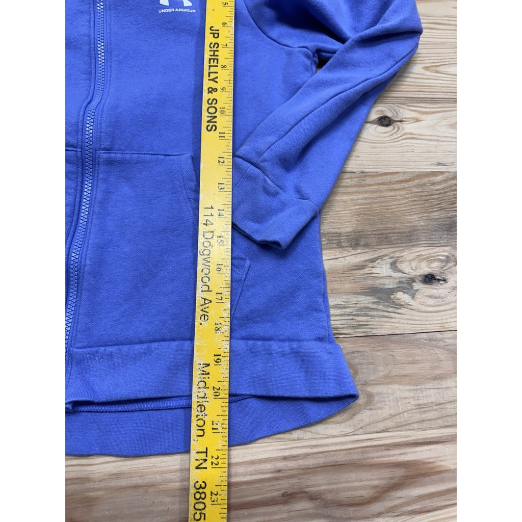 Under Armour Broke In Hoodie Purple Blue Full Zip Youth Large See Pics