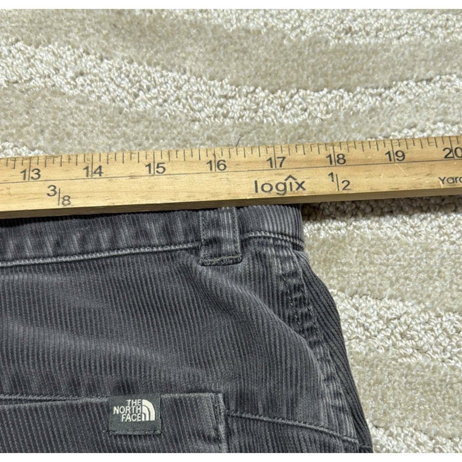 The North Face Double Knee Utility Corduroy Pants Mens 34x31 Gray