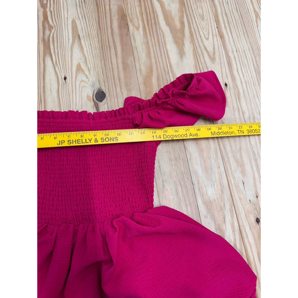 Express Ruffled Sleeve Tiered Mini Dress Women’s Size Small Smocked