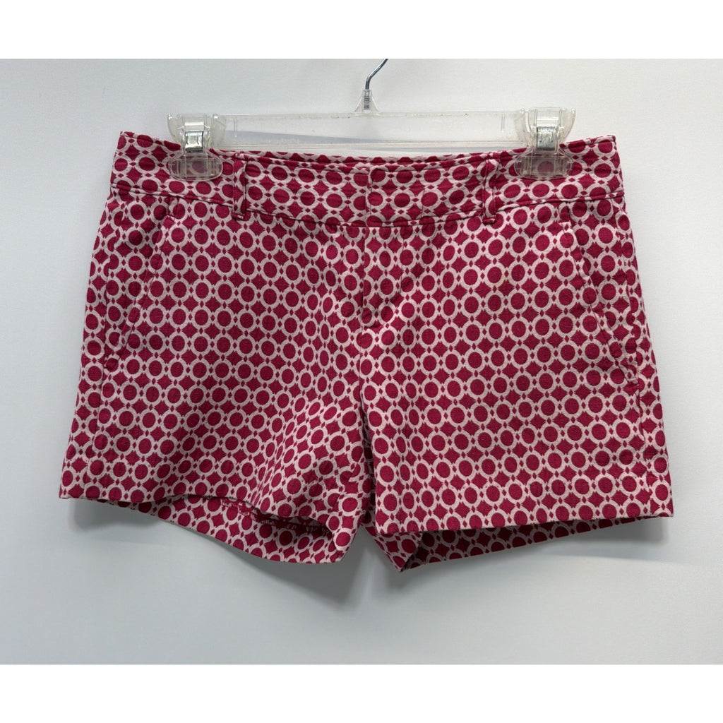 BANANA REPUBLIC Size 0 Women's Pink Print Shorts Chino 29x3.5
