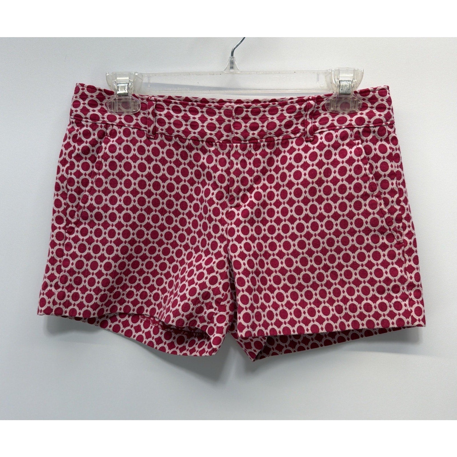 BANANA REPUBLIC Size 0 Women's Pink Print Shorts Chino 29x3.5
