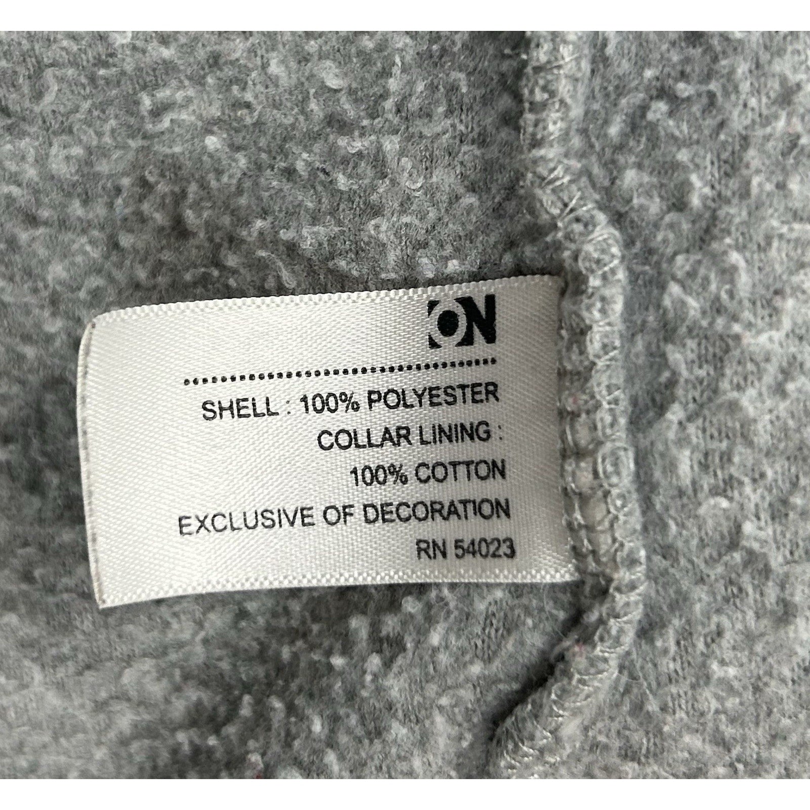 Women's Old Navy Quarter Zip Grey Fleece Red Letters Pockets, Long Sleeve XL.