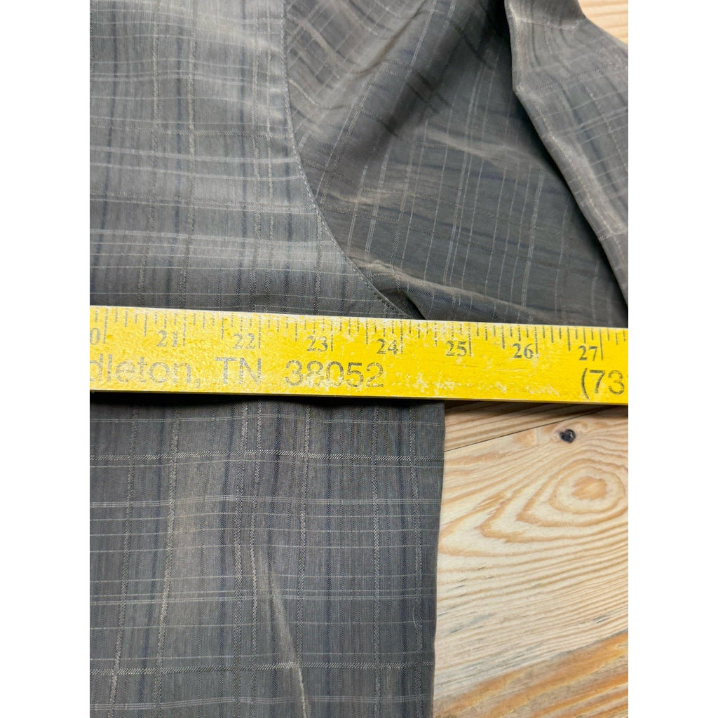 PIERRE CARDIN Long Sleeve Button Down Patterned Shirt Green Plaid Size XL