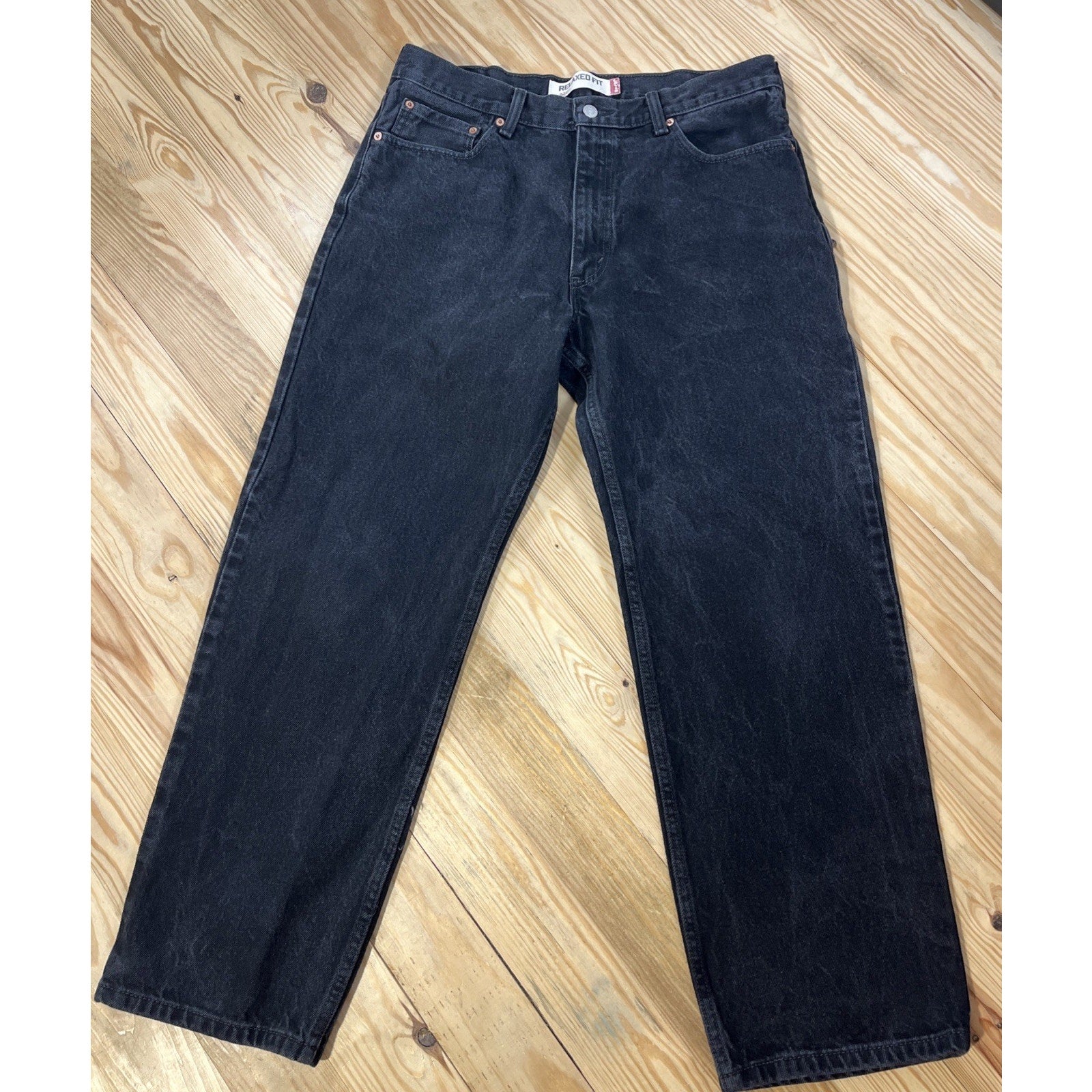 Levi's 550 Relaxed Fit Men's sz W36xL30 Black Tapered Leg Jean Y2K