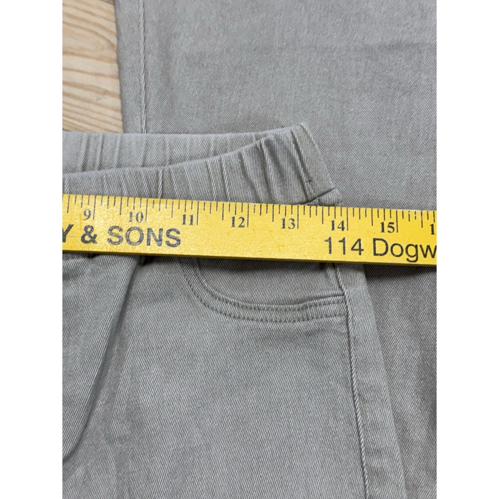 Aaron & Amber Ripped Flared Jeans Women’s Small Beige High Rise Elastic Waist