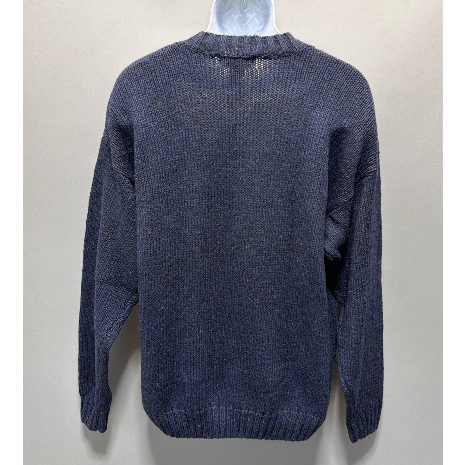 Vintage Hill & Archer Sweater Men’s Med Blue Red Green Wool Blend Geometric Nwt