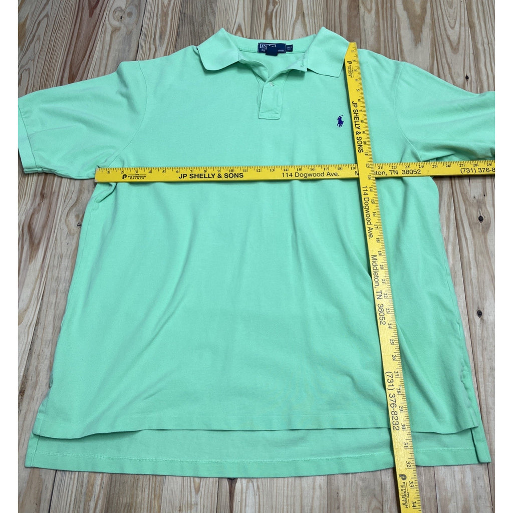 Polo Ralph Lauren 2XLT Green Mens Short Sleeve Polo Shirt Pony 100% Cotton